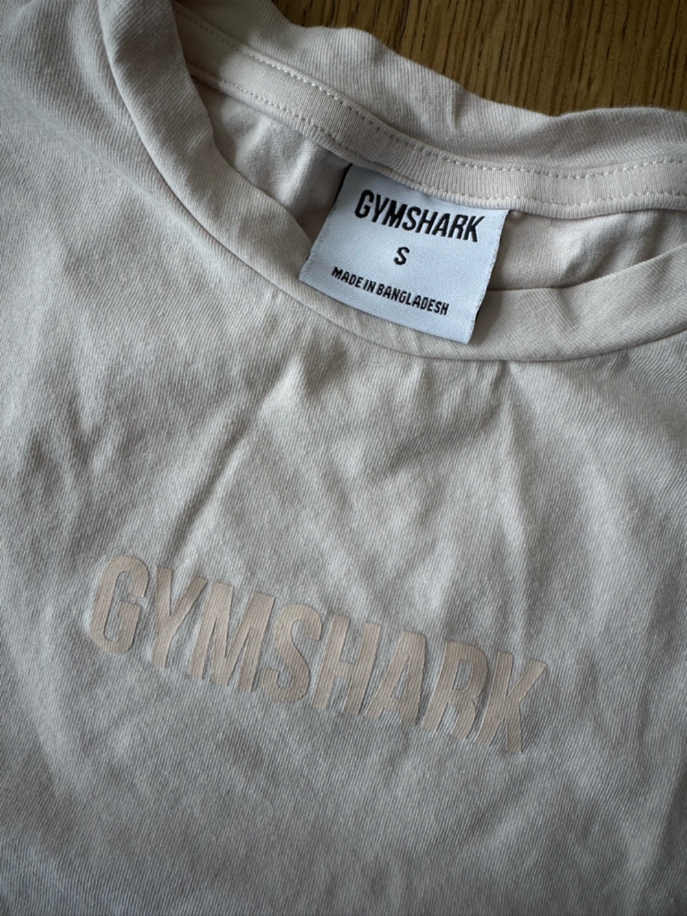 Gymshark Light Beige Logo crop top
